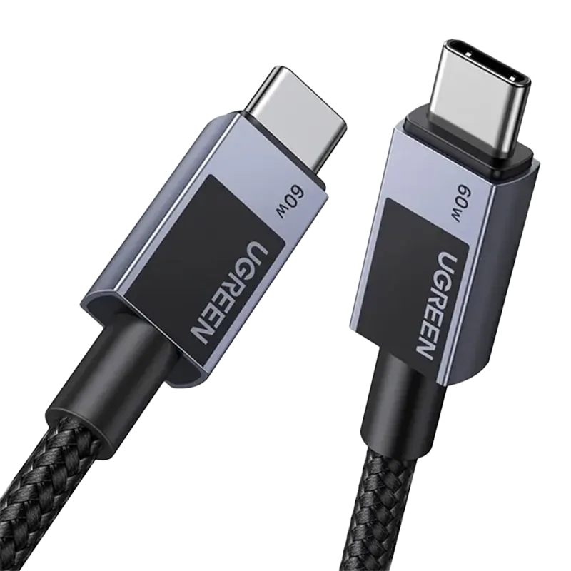 UGREEN L524 60W 3A USB-C to USB-C PD Fast Charging Braided Cable - 1M Mascom International.webp